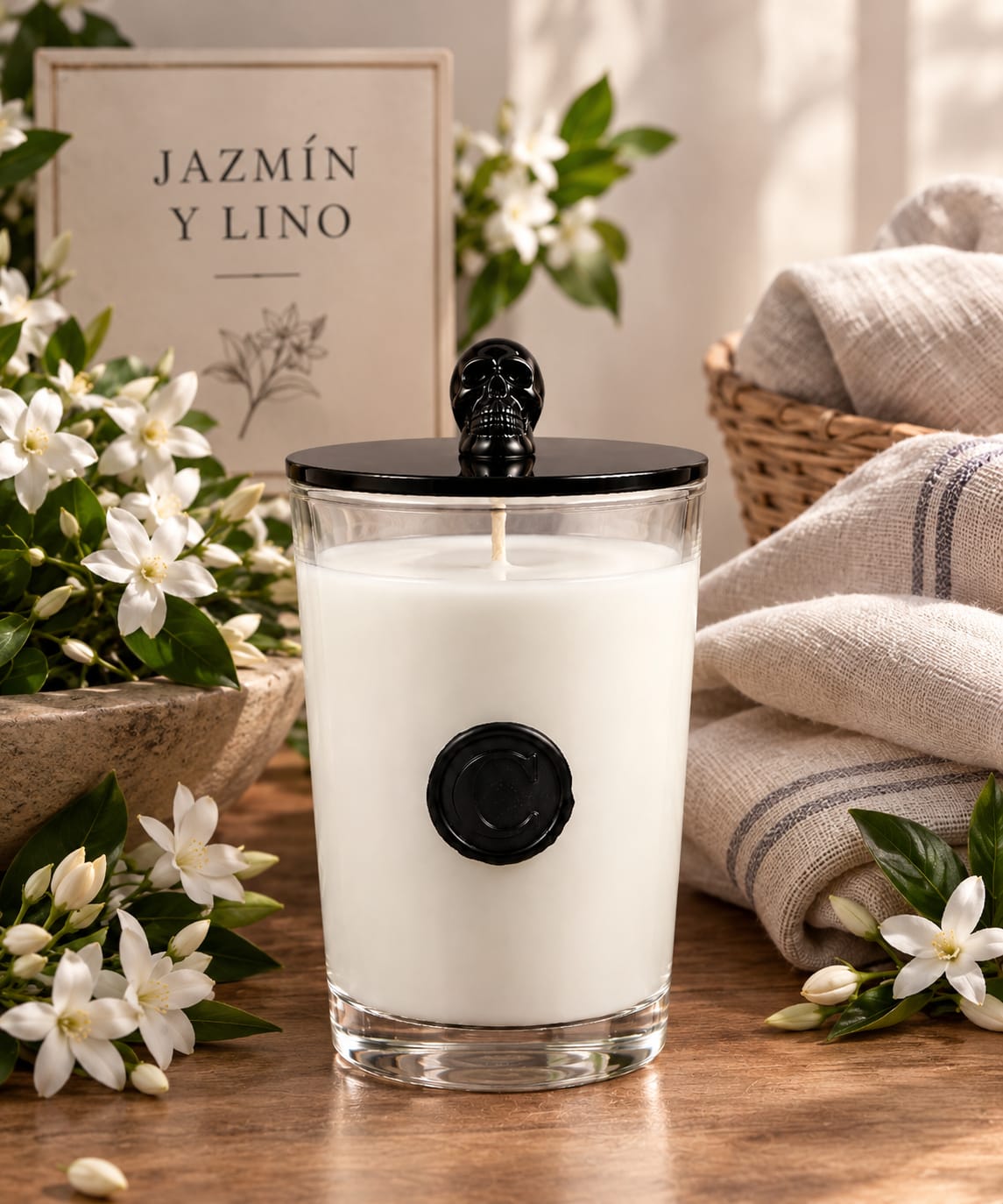 Jasmine & Linen Aromatic Candle